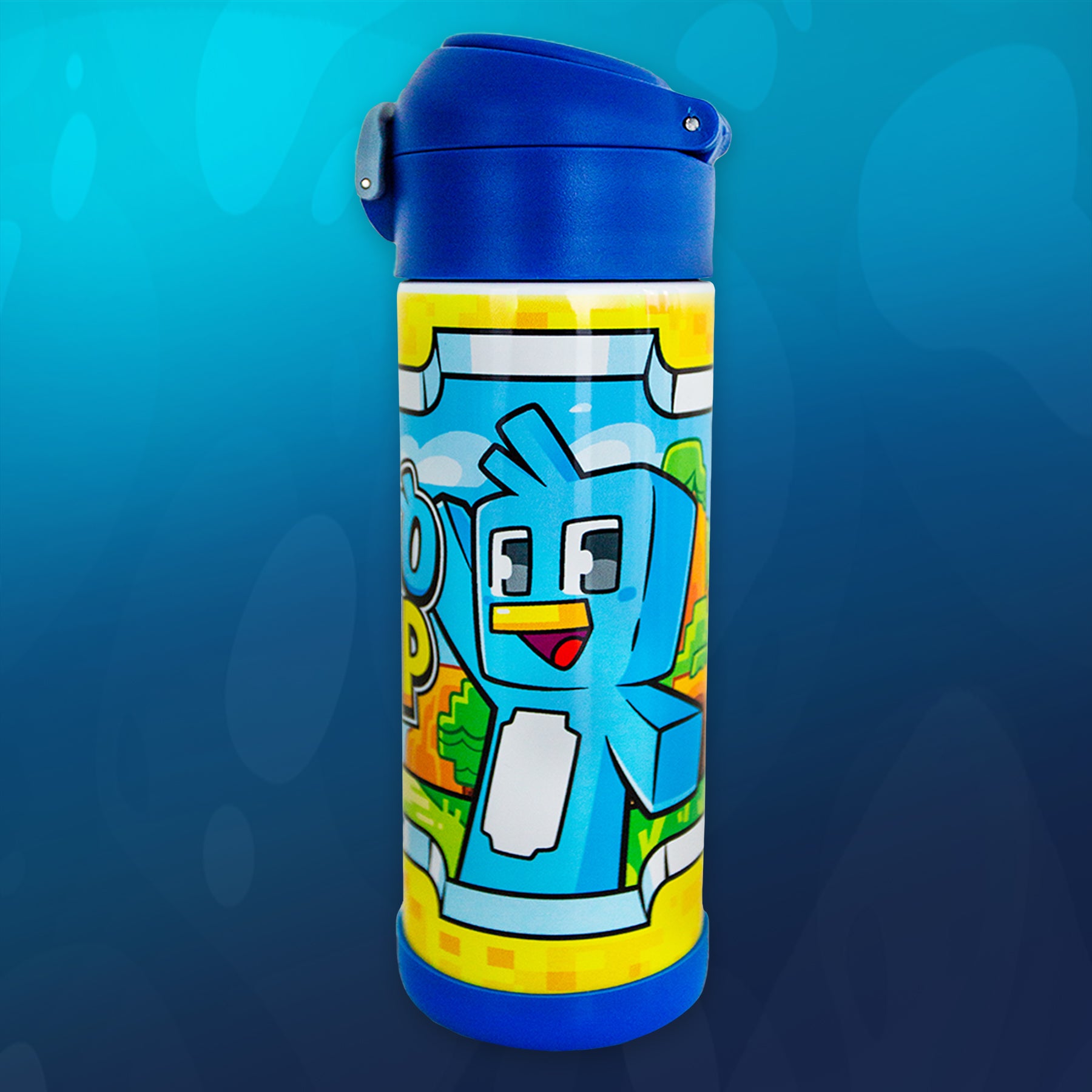Left side view of Milo and Chip Water Bottle