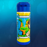 Back view of official Milo and Chip Water Bottle